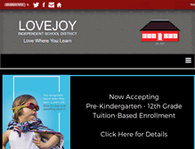 Tablet Screenshot of lovejoyisd.net